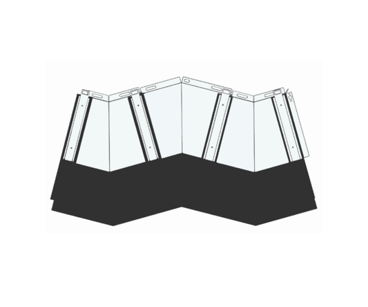 FLOOM 500 mobilt översvämningsskydd vattenflödesstyrning tidvattenavledning översvämningsskydd kraftigt regn ingen underjordisk struktur lätt transporterbar olika terräng kostnadseffektiv lösning engångsinvestering återanvändbar ingen ekologisk avfallshantering sandsäcksersättning låg förvaringskostnad fot och stående ben stabilitet terränganpassning modulär vattenbarriär kommuner räddningstjänst industri lager hög kapacitet snabb insats maximal vattenhöjd 500 mm barriä