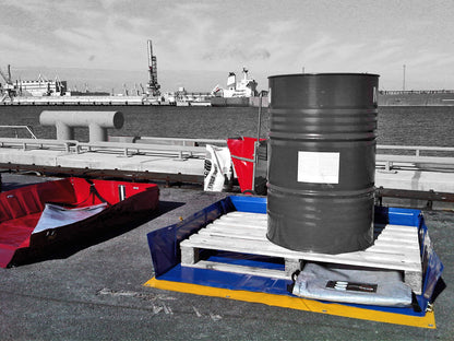 Hopfällbar Spill‑Berm för Pall