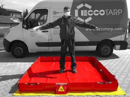 Hopfällbar Spill‑ & Avkontaminerings‑Berm