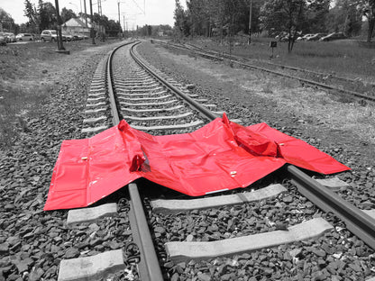 Hopfällbar Spill‑Berm för Järnväg 