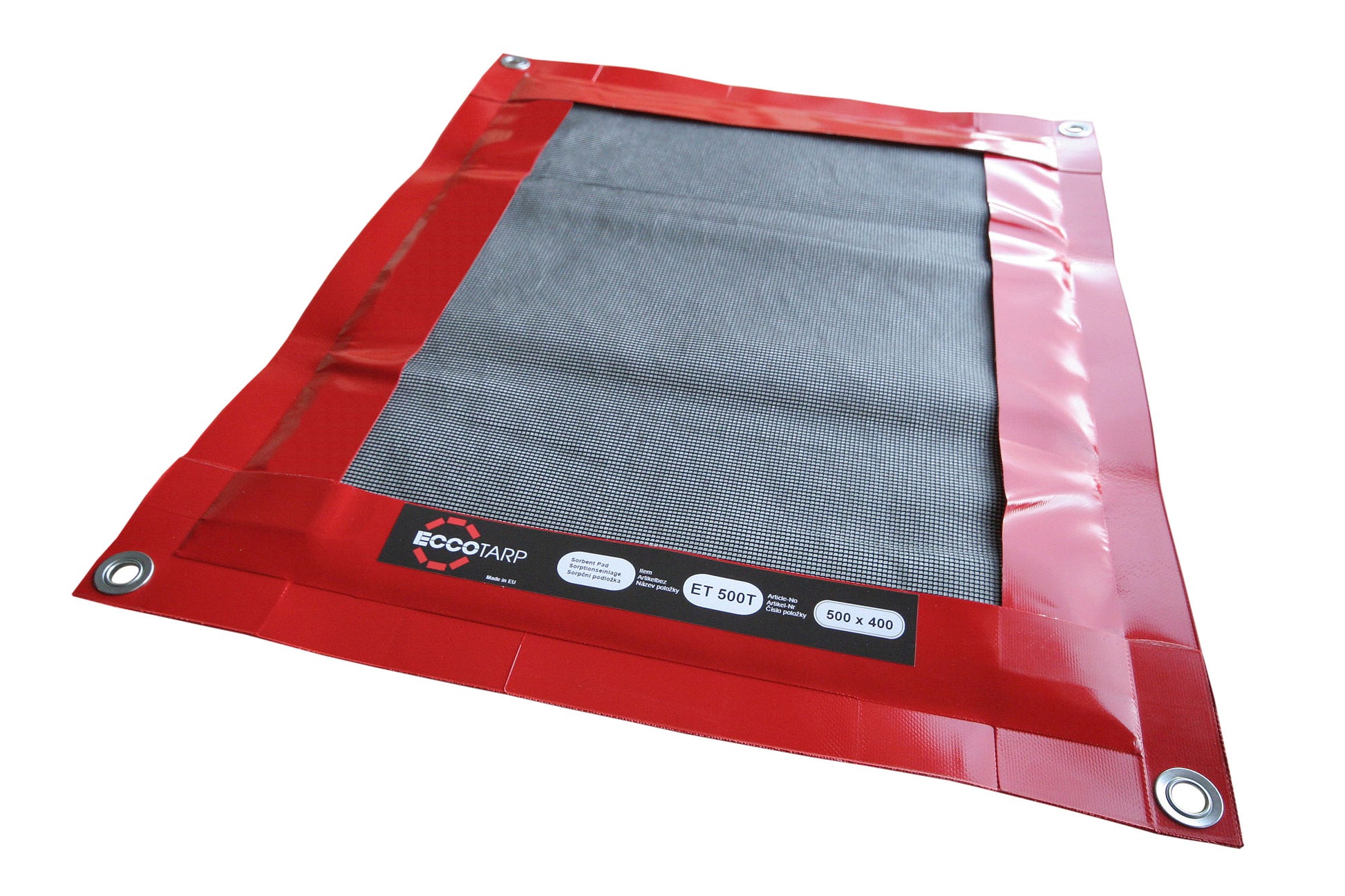 ECCOTARP hopfällbar droppuppsamlingsbricka utbytbart absorbentfoder ET 500 P ET 1000 P ET 1400 P dropptråg kemikalieresistent PVC PES PVC 680 g/m² skyddsgaller universal absorbentinsats hydrofob kemisk lining absorption 1-7 liter småläckage olja vatten farliga vätskor verkstad underhåll hängöglor transportpåse engångsabsorptionsinsatser slitstark oljebeständig ögla fastsättning vindskydd verktygsrengöring maskinläckage industriell spillhantering.

